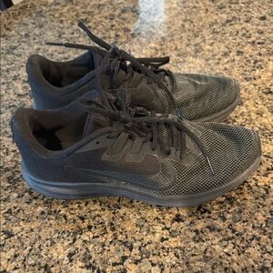 Nike Black Athletic Shoes with Mesh Upper